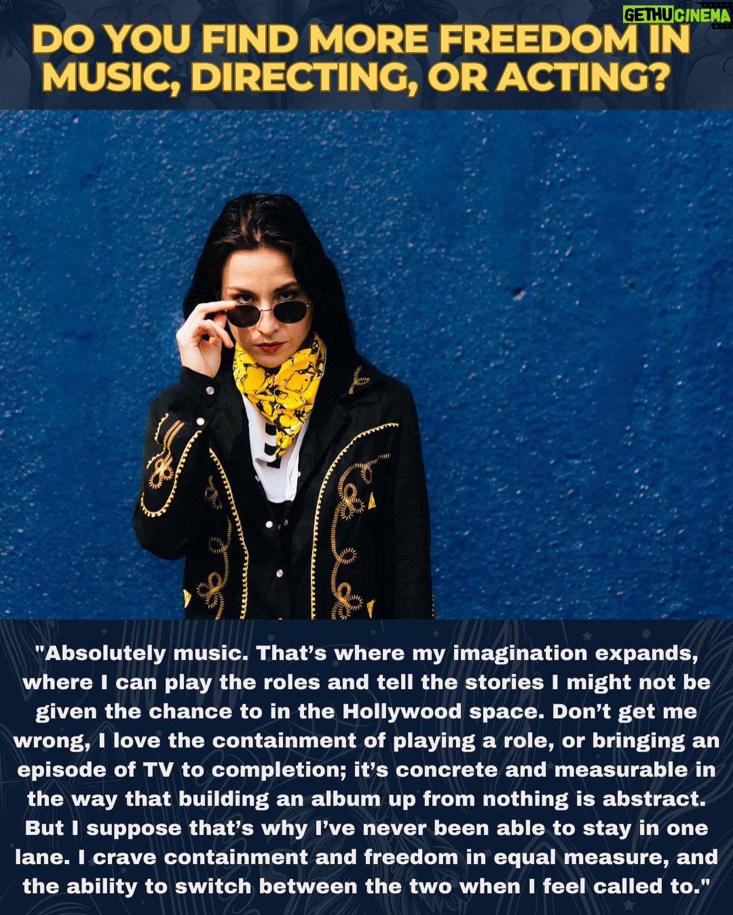 Allison Scagliotti Instagram - Ringing in July with this talented triple threat, @wittyhandle, as our July Bandmate of the Month star! 🎤⚡ Allison (aka La Femme Pendu) opens up about her French-gothic persona, upbringing with a mix of music genres, and how directing acting compliments her music artistry 🇫🇷🎥🎠📸: Jackson Davis READ FULL INTERVIEW LINK IN BIO! #bandmateofthemonth #womeninmusic #womensupportingwomen #femaleartist #grittyinpink
