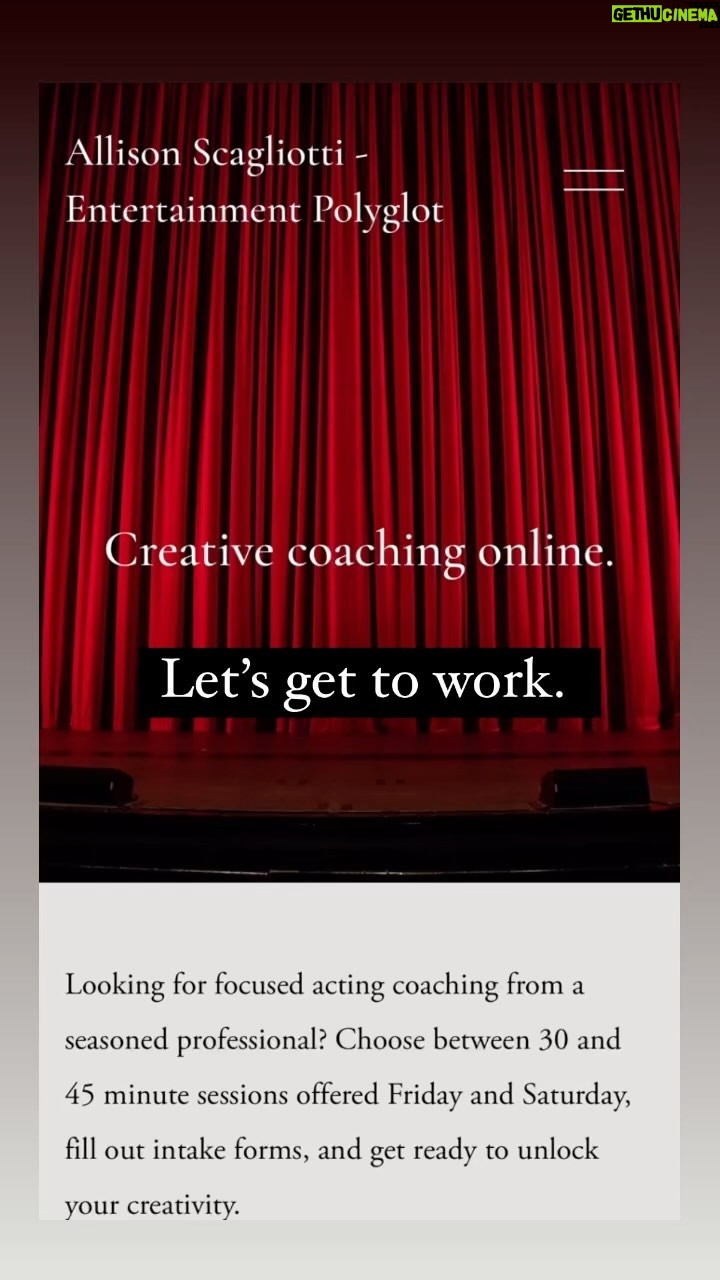 Allison Scagliotti Instagram - Currently observed my 21 year anniversary in Los Angeles. If you need help with an upcoming audition, want to work on general technique to get ready for conservatory, or need a reader for your self tape, call a professional. L*nk in b*o. #actingcoach