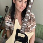 Allison Scagliotti Instagram - Nothing lifts the spirits like a new instrument. The fine folks at @sterlingbymusicman gave me my pick of the new models and I am jazzed to try the Albert Lee signature. Catch me flying up to Oregon with this thing next month… #ernieballartist #iplayslinky #unboxing #newguitar