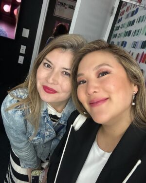 Ally Maki Instagram - bts with my amazing team (and bb girl 🙃) for @kellyclarksonshow. An absolute highlight of this entire trip was meeting one of Kelly’s sweet staffers who wore @asianamericangirlclub to the taping (slide 4). It’s moments like these that make my day! 
⁣
Styled x @cristinaehrlich 
@meg_galvin 
Wearing x @anonlychild 
Glam x @seijinyc @gitabass 
@teamid @kawachouttt @rscapellan @daniel_billington @alliemillette 
#TEAMAAGC