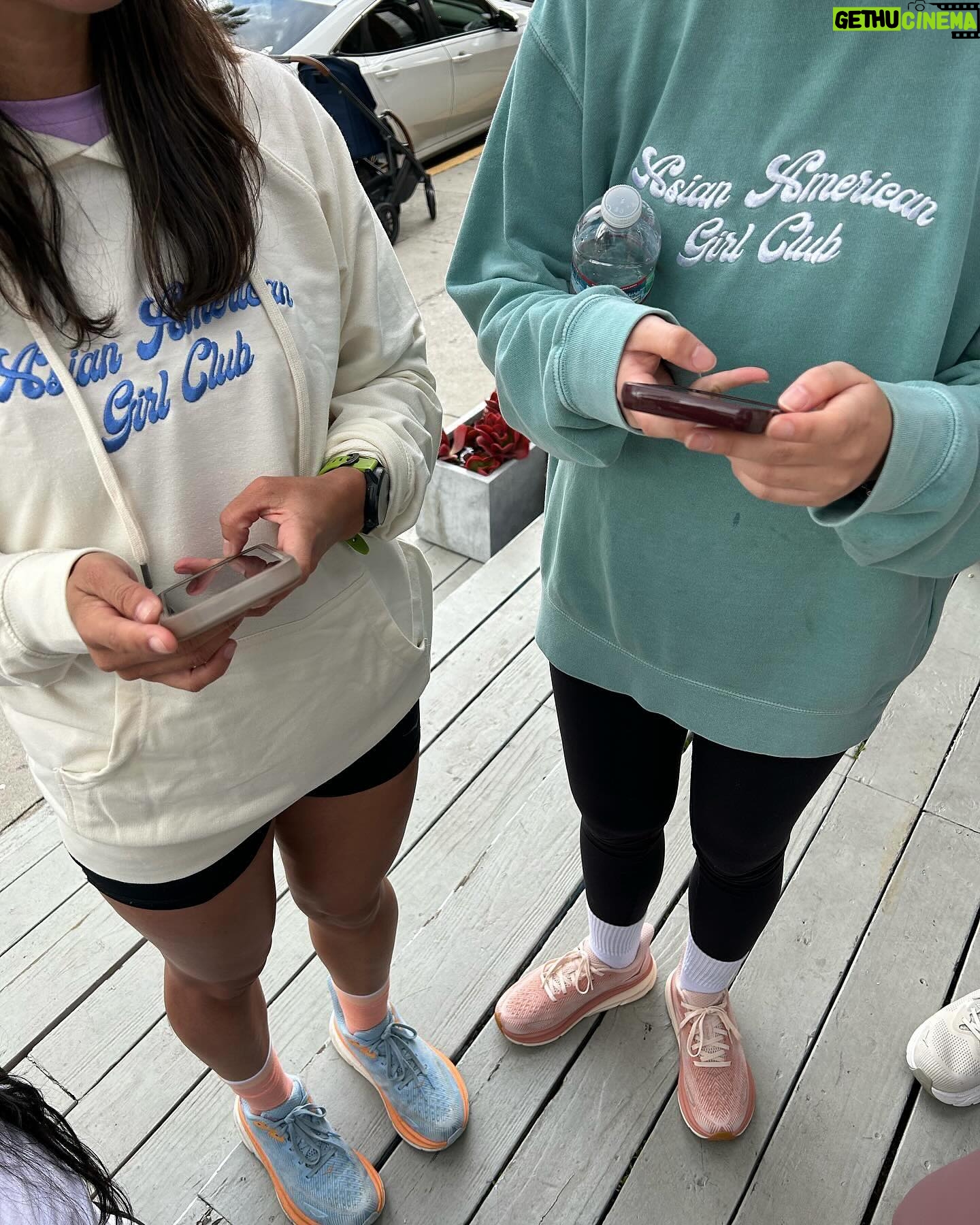 Ally Maki Instagram - We took over Venice for @asianamericangirlclub x @hoka 🩵 A dream day. The way our AAGC events are always the most wholesome! One of the gals who had never been to one of our events before told us that “she felt so included” and it made my heart swirl. 🥹 Thank you to the entire @hoka team for being the best collaborators we could ask for, the AAGC team (missing our chief of staff @djlilvibey!), our ultra marathon queen @born2run87 for leading the walk, and all of our sponsors @drinknarra @drinktheqi @grounding.with.evelyn @hashimoto_nursery we consider you more than just partners but friends always. #TEAMAAGC #AAGCLuckyWalk