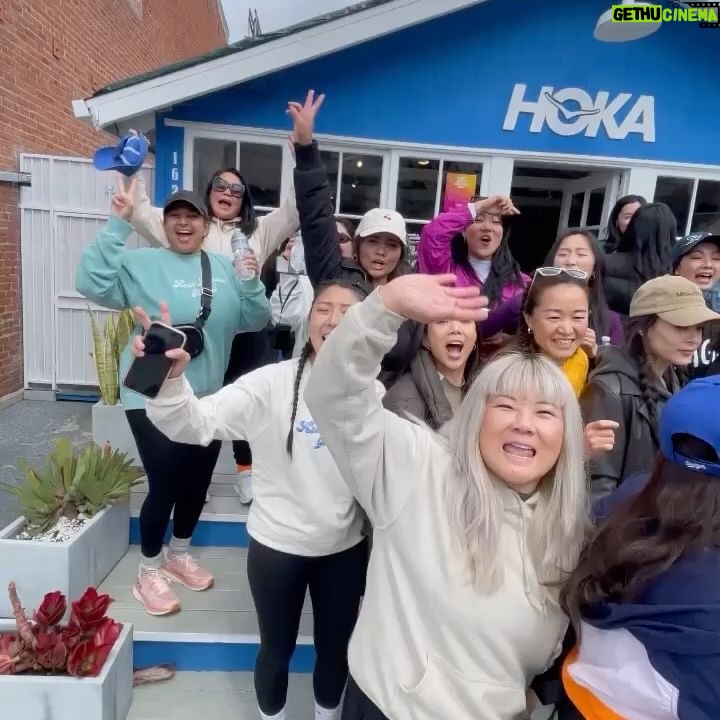 Ally Maki Instagram - We took over Venice for @asianamericangirlclub x @hoka 🩵 A dream day. The way our AAGC events are always the most wholesome! One of the gals who had never been to one of our events before told us that “she felt so included” and it made my heart swirl. 🥹 Thank you to the entire @hoka team for being the best collaborators we could ask for, the AAGC team (missing our chief of staff @djlilvibey!), our ultra marathon queen @born2run87 for leading the walk, and all of our sponsors @drinknarra @drinktheqi @grounding.with.evelyn @hashimoto_nursery we consider you more than just partners but friends always. #TEAMAAGC #AAGCLuckyWalk