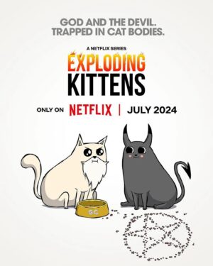 Ally Maki Instagram - It’s Godcat’s world, we are just a PR ploy in it. Exploding Kittens premieres July 2024. I still can’t believe I get to voice Greta in the hilarious, weird and explosive world of my all time favorite game! @netflix @theoatmeal @shanekosakowski @banderaent 🐱 #ExplodingKittens