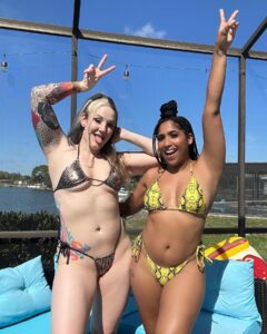 Allysin Kay Instagram - HEX on the Beach 🏝 This autographed 8x10 is now available on AllysinKay.com! Full photoshoot on our OFs - Links in my stories & bio 🖤 #TheHEX Photo by that self-timer boiiii 📸