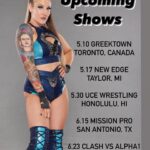 Allysin Kay Instagram - Yeah I made this on the modern version of Microsoft Paint. (My IG story) Catch me in Toronto, Michigan, Texas, and HAWAII 😍 over the next couple months! If you can’t make it to a show, Greektown is live on @fitetv and Mission Pro is live on @titlematchnetwork You can also join me LIVE on @twitch every Tuesday & Thursday at 10pm ET, including tonight! 🖤 📸 @danshootswrestling