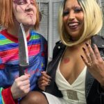 Allysin Kay Instagram - Spooky #HotGirlTwitch is just a little over THREE WEEKS AWAY! 🎃 But I will be partaking in many more shenanigans until then. My next cosplay is this Tuesday! 💡 Join us 🖤 Twitch.tv/TheAllysinKay (link in stories & bio) . . . . . . #Chucky #AllysinKay #Martibelle #TheHEX #ChildsPlay #ChuckySeries #BrideOfChucky #ChuckyCostume