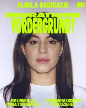 Almila Bağrıaçık Instagram - MIGRATIONSVORDERGRUND - 
NEIN DANKE!
Ich danke aber vor allem @wanalimar und @mtvgermany für die Idee und Verwirklichung dieses Projektes und nehme jetzt schon Andeutungen von Veränderungen in der Filmlandschaft wahr.
Es steht uns noch vieles bevor, aber es entmutigt mich nicht solange wir uns gemeinsam den Herausforderungen stellen. 
#keinenrassismusproduzieren #meinerolleimdeutschenfilm 
#almilabagriacik #mtvgermany