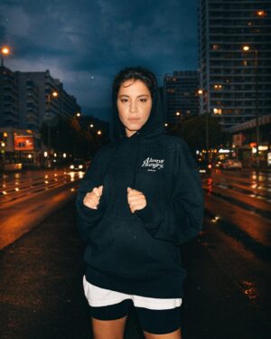 Almila Bağrıaçık Instagram - berliner straßenkatze - 
always hungry for the spotlight 

hoodie by @fog.berlin 
photos by @robertschlesinger 

#alwayshungry #streets #photography  #berlin