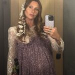 Aly Michalka Instagram – When you buy a dress 7 years ago & it finally has its moment at your Baby shower 💜 🕊️ 🍼 @maisonartc