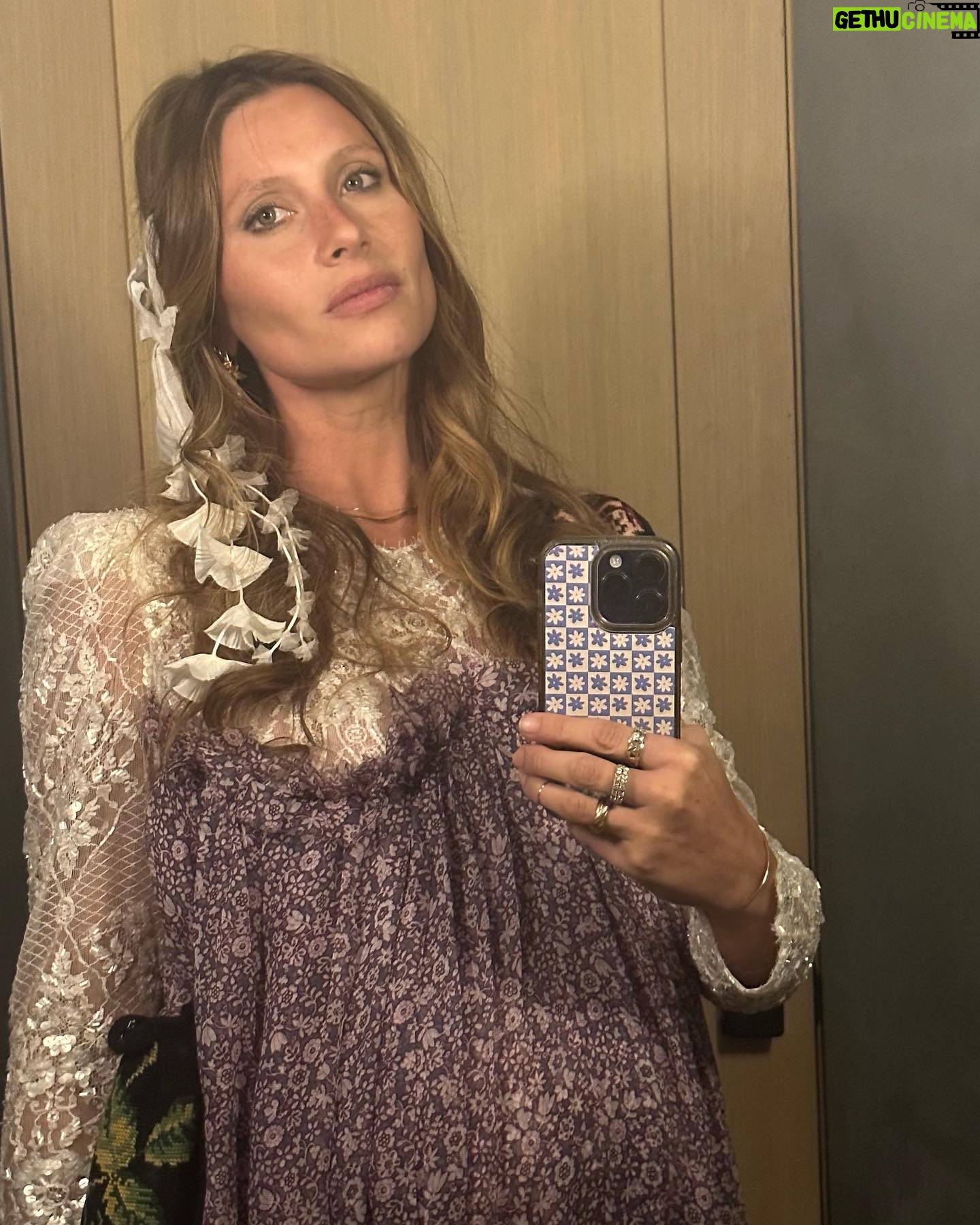 Aly Michalka - 12.2K Likes - When you buy a dress 7 years ago & it finally has its moment at your Baby shower 💜 🕊️ 🍼 @maisonartc