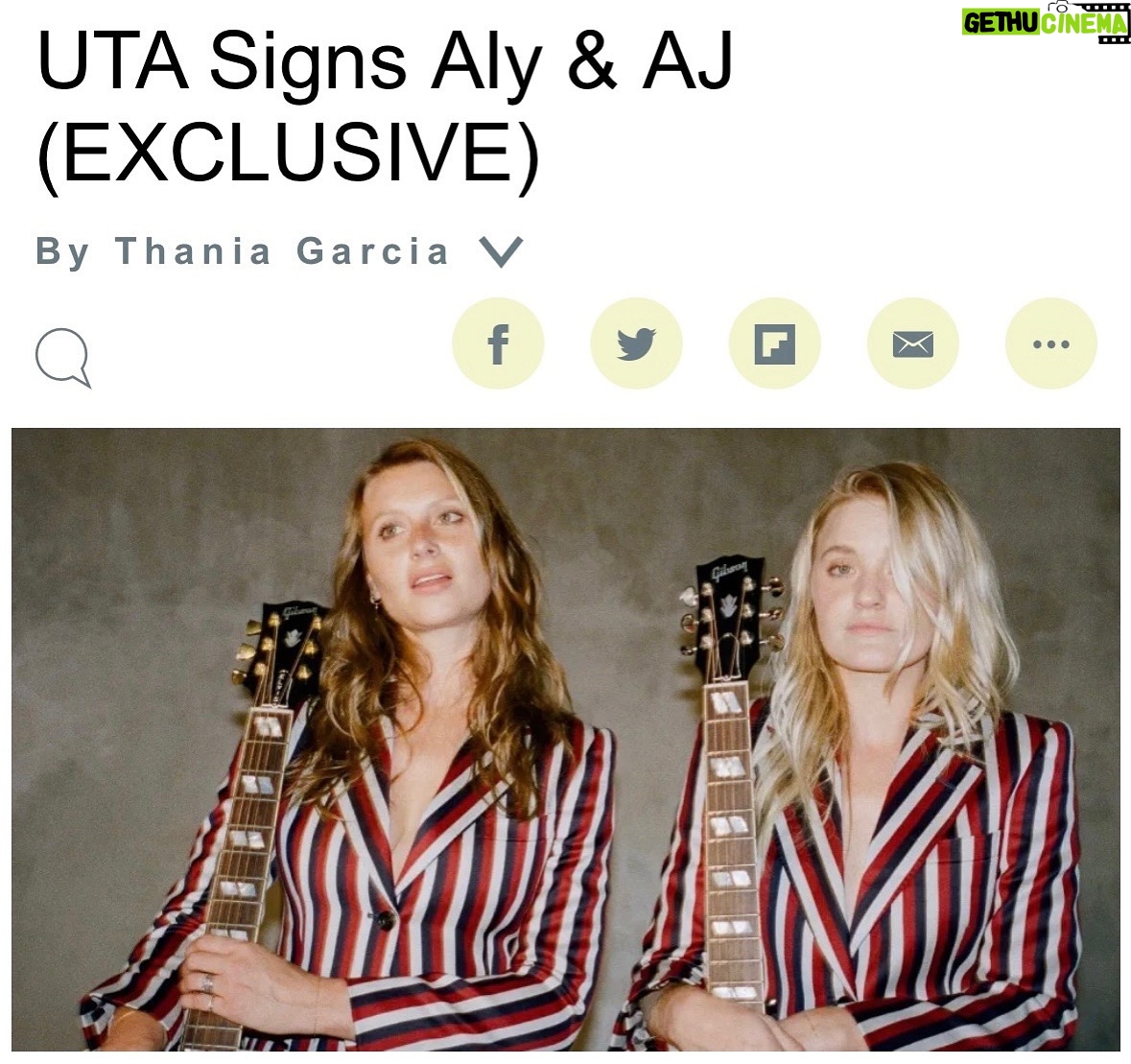 Aly Michalka Instagram - “UTA has signed California-based musicians and sisters Aly and AJ for worldwide representation in all areas.“