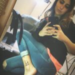 Alyaa Assaf Instagram - I will stop wearing black when they make a darker color 🖤 thank u @jacob.tattoo.studio u r the best 😍