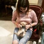 Alyaa Assaf Instagram - #bella 😍❤️ #actress #actresslife #pet #dog #happy #smile #cute #playtime