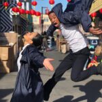 Alyssa Diaz Instagram - #Fbf to that time @titusmakin and I were filming season 1 of @therookieabc in #chinatown
