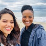 Alyssa Diaz Instagram - Moms on vacation? We’re baaacck!! Haha @mekiacox @therookieabc #bts