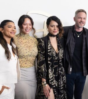 Alyssa Diaz Instagram - Magical time in New York at the upfronts with @therookieabc cast ❤️❤️❤️ excited for season 7!  Fun moments: @hulu asked what fictional world we would live in - I answered Avatar @shawnrashmore said Game of thrones. We both have a desire to fly through the sky on magical creatures! Ha.  @nathanfillion Wookie for a rookie!  Sitting next to my girl @missoneil during the presentation!  Styled head to toe in @bashparis (thank you!) a baddie for a baddie and yes you are all #magic  Creative vision @ritaghanimela jewelry @marascalisejewelry makeup @alexbyrnebeauty hair @brennadmakeup #bashparis #bashmuse