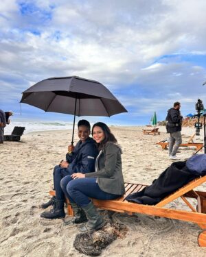 Alyssa Diaz Instagram - Moms on vacation?  We’re baaacck!! Haha @mekiacox @therookieabc #bts