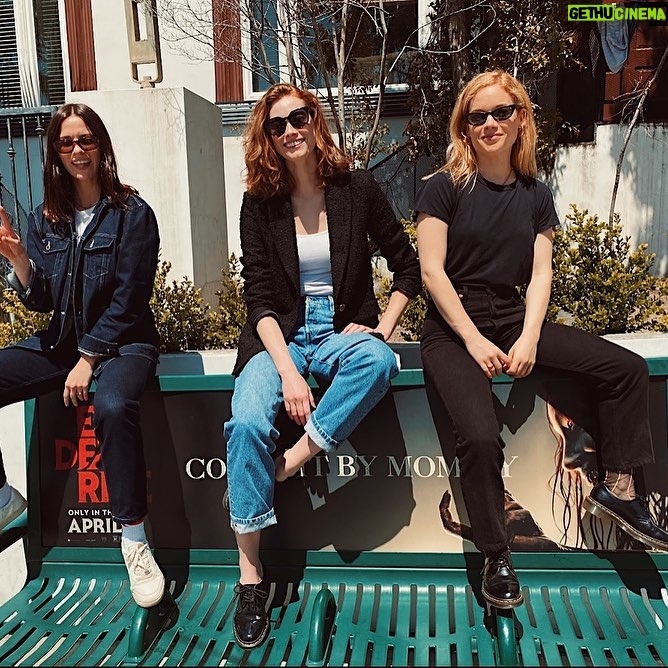 Alyssa Sutherland Instagram - Trauma bonding with my #evildead sisters. We’ll be sending the therapy bills @wbpictures @evildead @therealalyssas @janeclevy