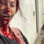 Alyssa Sutherland Instagram - Celebrating our 1 yr anniversary with some never-before-seen BTS! Thanks to all the horror fans out there for all the love ❤️🩸❤️