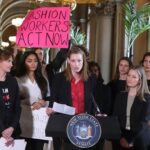 Alyssa Sutherland Instagram - Lobbying in Albany with the @modelallianceny to garner support for the #FashionWorkersAct. Models today face the same dangers they always have (rampant wage theft, labor and sex trafficking, zero basic workplace protections) along with the added threats of AI. The fashion industry has been overlooked for decades and it’s time for change. The #FashionWorkersAct would establish basic protections for the modeling workforce that most other industries are afforded and with less than two months before the legislative session ends, we need your support! Help us pass the #FashionWorkersAct. Please amplify and follow along (@modelallianceny) for more opportunities to get involved! Link in bio for more info. @bradhoylman @karinesreyes87 @govkathyhochul