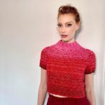 Alyssa Sutherland Instagram - Thanks @collider for a fun screening of @evildead last night! Makeup: @tobyfleischman Hair: @rena.calhoun Sweater: @staud.clothing Pants: @anothertomorrow