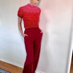 Alyssa Sutherland Instagram - Thanks @collider for a fun screening of @evildead last night! Makeup: @tobyfleischman Hair: @rena.calhoun Sweater: @staud.clothing Pants: @anothertomorrow