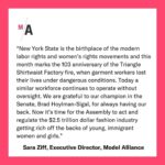 Alyssa Sutherland Instagram – #Repost @modelallianceny
・・・
Happy #WomensHistoryMonth! We’re thrilled that the New York State Senate Labor Committee just passed the #FashionWorkersAct for the third year in a row. Now, the bill can go to the floor for a vote. We’re grateful to our community of fashion workers, advocates, and allies for helping us reach this important milestone, and look forward to working together over the next few months to get the bill over the finish line.
@bradhoylman @karinesreyes87 @__jessicaramos__ @govkathyhochul