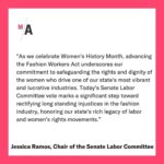 Alyssa Sutherland Instagram – #Repost @modelallianceny
・・・
Happy #WomensHistoryMonth! We’re thrilled that the New York State Senate Labor Committee just passed the #FashionWorkersAct for the third year in a row. Now, the bill can go to the floor for a vote. We’re grateful to our community of fashion workers, advocates, and allies for helping us reach this important milestone, and look forward to working together over the next few months to get the bill over the finish line. 

@bradhoylman @karinesreyes87 @__jessicaramos__ @govkathyhochul