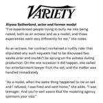 Alyssa Sutherland Instagram - I spoke with @tatianasiegelvariety about the lack of basic rights and protections in the modeling industry and how we’re working to create real change. As someone who has worked both as a model and a @sagaftra actor, I know only too well the differences that exist in labor protections between the two industries. @modelallianceny has created the #FashionWorkersAct, a NY State bill sponsored by @bradhoylman @karinesreyes87. Swipe through for highlights from @saraziff @therealalyssas @mameadjei @lirisc alex.shanklin @kennysale @barrettpall @kaibraden and please amplify our call to action. #NYFW