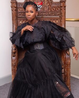 Ama K. Abebrese Instagram - Surely, Goodness and mercy shall follow me. 👑

Host duties for the @glomamauk. 

Outfit: @mishantygroup 
MUA: @funmitaiwo_mua
📸 @emmanuelmireku_photography /@mannydoeswine