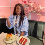 Ama K. Abebrese Instagram - If everything was as simple as choosing cake 🍰 😄 Shirt: @naadugh . . 📸: @agnes.agyepong