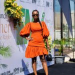 Ama K. Abebrese Instagram - At @emyafrica brunch for Sherry Lee Ralph. Dress: @lunabykennethtetteh Bag: @bysarachristie Watch: @vitaelondon Rings by @abbla_unique 📸 @twinsdntbeg #emyafrica