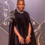 Ama K. Abebrese Instagram - It was a pleasure to host the 5th annual @glomamauk Awards. ✨ Styled by @marian_kwei Cape: @zeynepkartalofficial Shoes: @10thfloorbrand Jewellery: @bysarachristie Hair: @joshhairandbeauty MUA: @jessica__asah 📸 @emmanuelmireku_photography #glomamaawards #glomamaawards2023