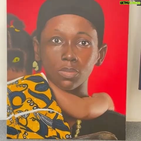 Ama K. Abebrese Instagram - Happy International Women’s Day and Women’s History Month. 👑 This work by @jeremiahquarshie is entitled ‘AMA YAA’ a painting in which he reimagines Yaa Asantewaa, the Queen Mother of Ejisu of the Ashanti Empire. In 1900, she led the Ashanti war also known as the Yaa Asantewaa War of Independence, against the British Empire. The painting makes allusions to the relationship between the Asahanti and the British empire which results in the creation of a new country called Ghana. This is signified by the muse of the painting, Ama K. Abebrese, carrying a child who also shows physical signs of a mixed heritage - a post colonial reference to the birth of a country that adopted a mix of local and British ways in lifestyle and governance. Costume: @afriyahafrica #yaaasantewaa #nanayaaasantewaa #postcolonialism