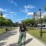Ama K. Abebrese Instagram - Match … set … go. ✨✨✨ T-shirt: @carlukghlondon Trousers: @zakiya.mahama