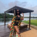 Ama K. Abebrese Instagram - Work! Life! Balance! @theroyalsenchi 🏝️ With @ifeoma.chukwuogo x @fizzykpictures x @mofedamijo 🎥🎬✨ 👗 @helena_s_gh