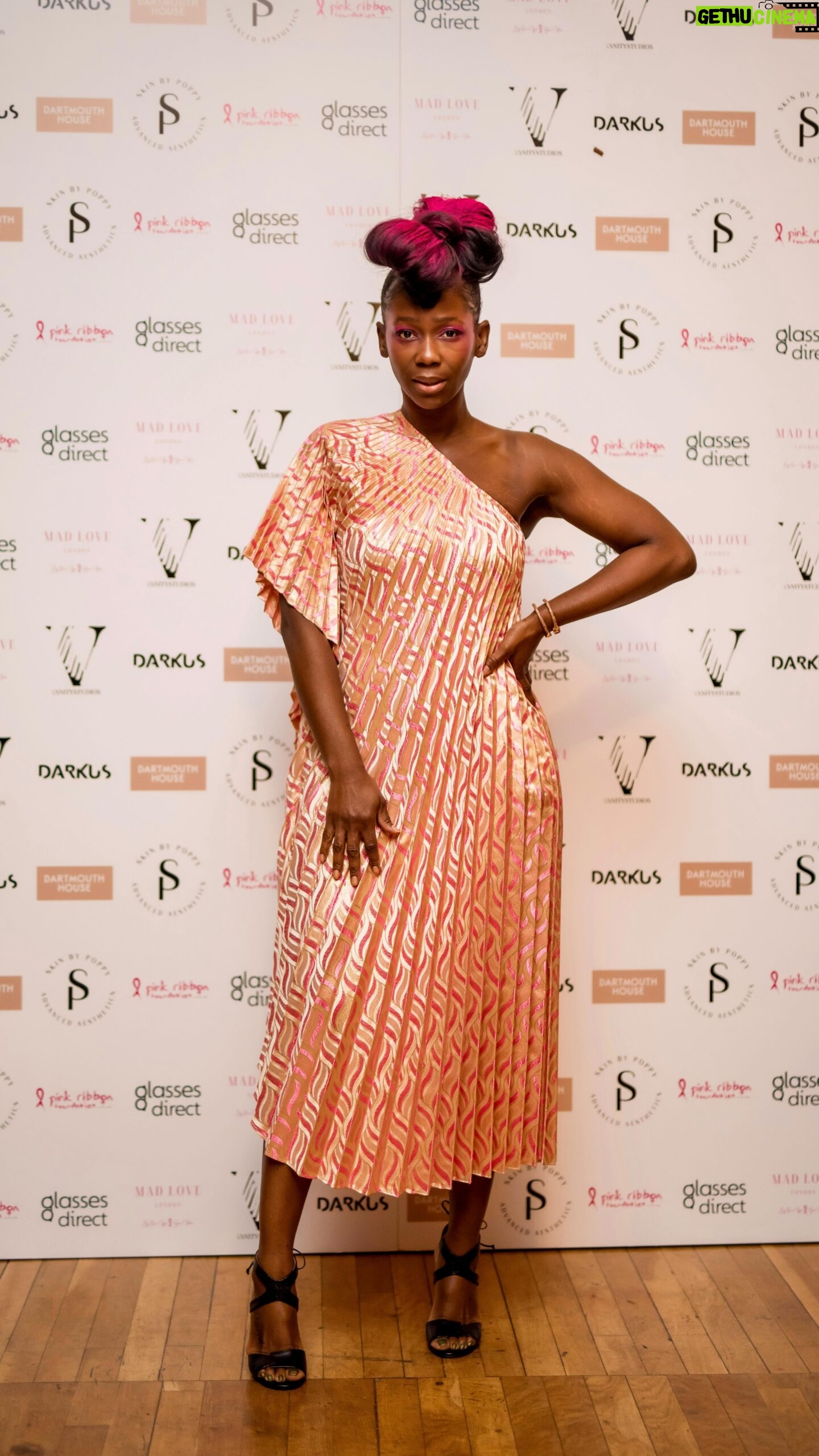 Ama K. Abebrese Instagram - My first time walking at London Fashion Week, and it was all for a good cause. The @stevevyse and @gaiawise_ @madlovelondonofficial x @pinkribbonfoundation event with proceeds going to support those affected by breast cancer. π Yasss, I was being EXTRA wearing @juliaclancey with @vendulalondon bag and earrings ππΎπ A amazing night with some amazing people people all round. Photos: @kellyreevesphotography @lozfolio #lfw23