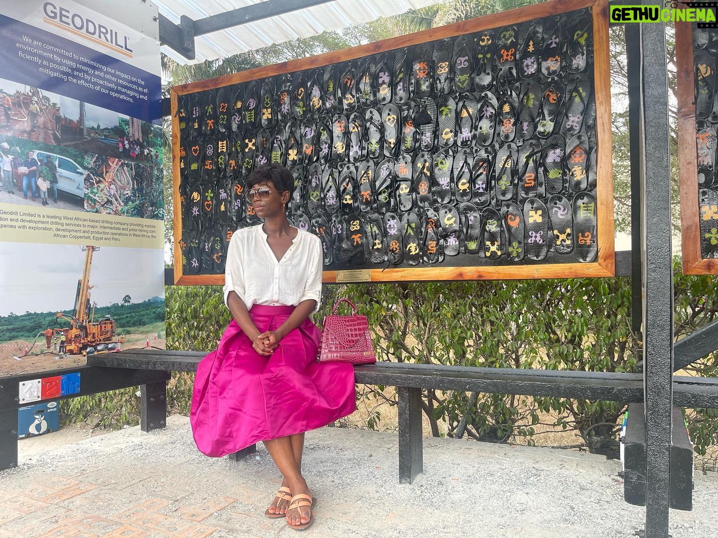 Ama K. Abebrese Instagram - At the launch of @mckingtorchafrica bus shelter project. Accra’s first public bus shelter made from recycled and upcycled plastic waste collected from the streets and beaches of Accra and powered by solar. Located at Dzorwulu Junction traffic lights. Sponsored by @geodrill.gh ✨ #streetsofaccra #sustainability #theshelterprojectaccra