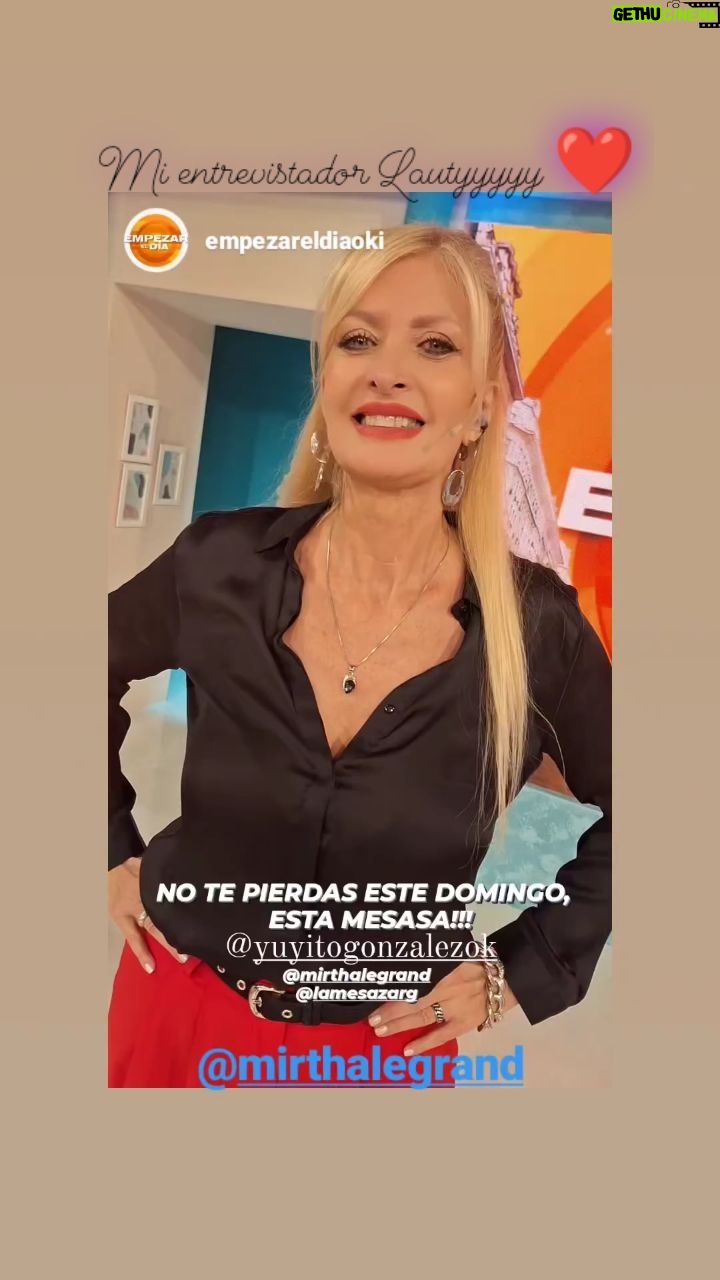 Amalia González - 591 Likes - Hermoso encuentro de domingo...la #mesaza de la gran Chiquita @mirthalegrand 💖
@lamesazarg @eltrecetv