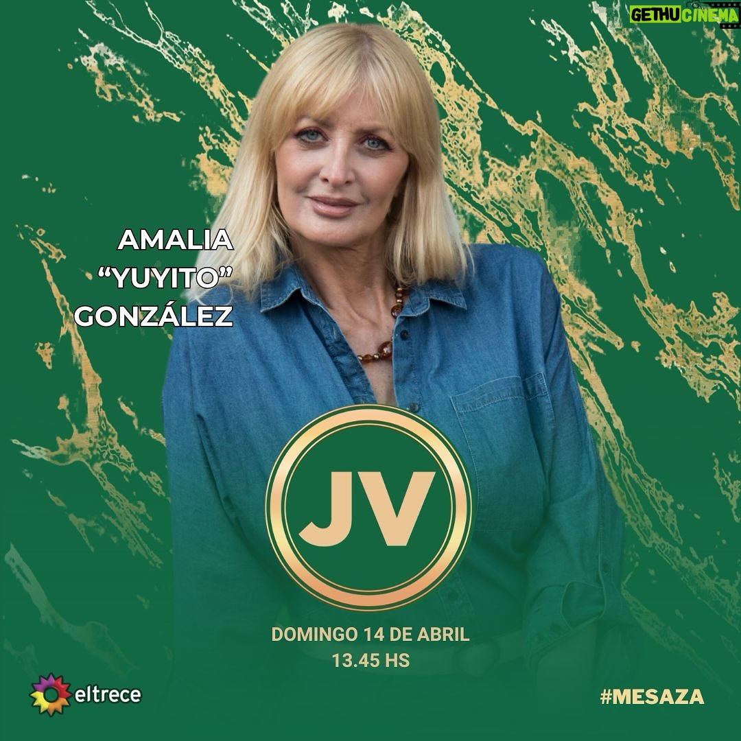Amalia González - 410 Likes - Nuestra tercer invitada confirmada para la #Mesaza de #AlmorzandoConJuana es la actriz y vedette @yuyitogonzalezok 🎭
Domingo 13.45hs por @eltrecetv 📺
#AlmorzandoConMirtha