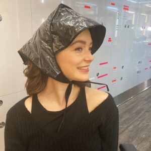 Amalia Holm Bjelke Instagram - This rain bonnet won’t save us all but it’ll save this hairdo and that counts for something