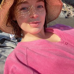 Amalia Holm Bjelke Instagram - 3 photos of me in some sunny places of 2023. No 4 is my eternal sunny place though!! ✨Olof✨, my companion of four years and now to be husband of 2024 💃🏻💍 Wehoo!