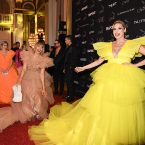 Amanda Brugel Instagram - Proud member of the Revenge Squad for another year in a row. Congratulations @jordanstewartrvng and @rvng.couture on your well deserved nomination. Thank you @vickymilner6 and @guerlain for your continued generosity. Happy 10th anniversary @cafawards!! 

#rvngcouture #cafa #revengestorm