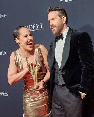 Amanda Brugel Instagram - In-person appreciation monologue: Barb Houdinied my dress and I got heckled on the carpet and was a maniac during the ceremony and smuggled casting directors into the restroom and witnessed history and proud Canadian Ryan Reynolds and deep hugged so many long lost friends and dined with my village and danced to a confusing amount of alt rock and I didn’t take a second for granted because it’s so damn glorious to be back together again, Canada. 

@thecdnacademy @hbomaxsortof