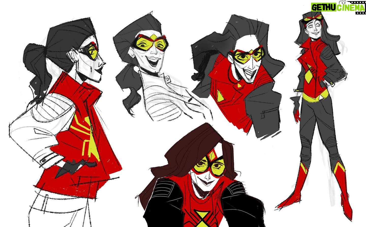 Amanda Jolly - 5K Likes - Some white Jess! Lol. The comic character was white, so in my earliest passes of her before we knew we wanted to take the character in our own direction, I tried to punch up the preexisting version. I really wanted attitude and strength and, as always, good hair. Haha.
#acrossthespiderverse #spiderversejessicadrew #jessicadrew #spiderverse #characterdesign #animation