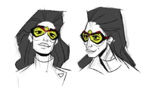 Amanda Jolly Instagram - Some white Jess!  Lol. The comic character was white, so in my earliest passes of her before we knew we wanted to take the character in our own direction, I tried to punch up the preexisting version. I really wanted attitude and strength and, as always, good hair. Haha.

#acrossthespiderverse #spiderversejessicadrew #jessicadrew #spiderverse #characterdesign #animation
