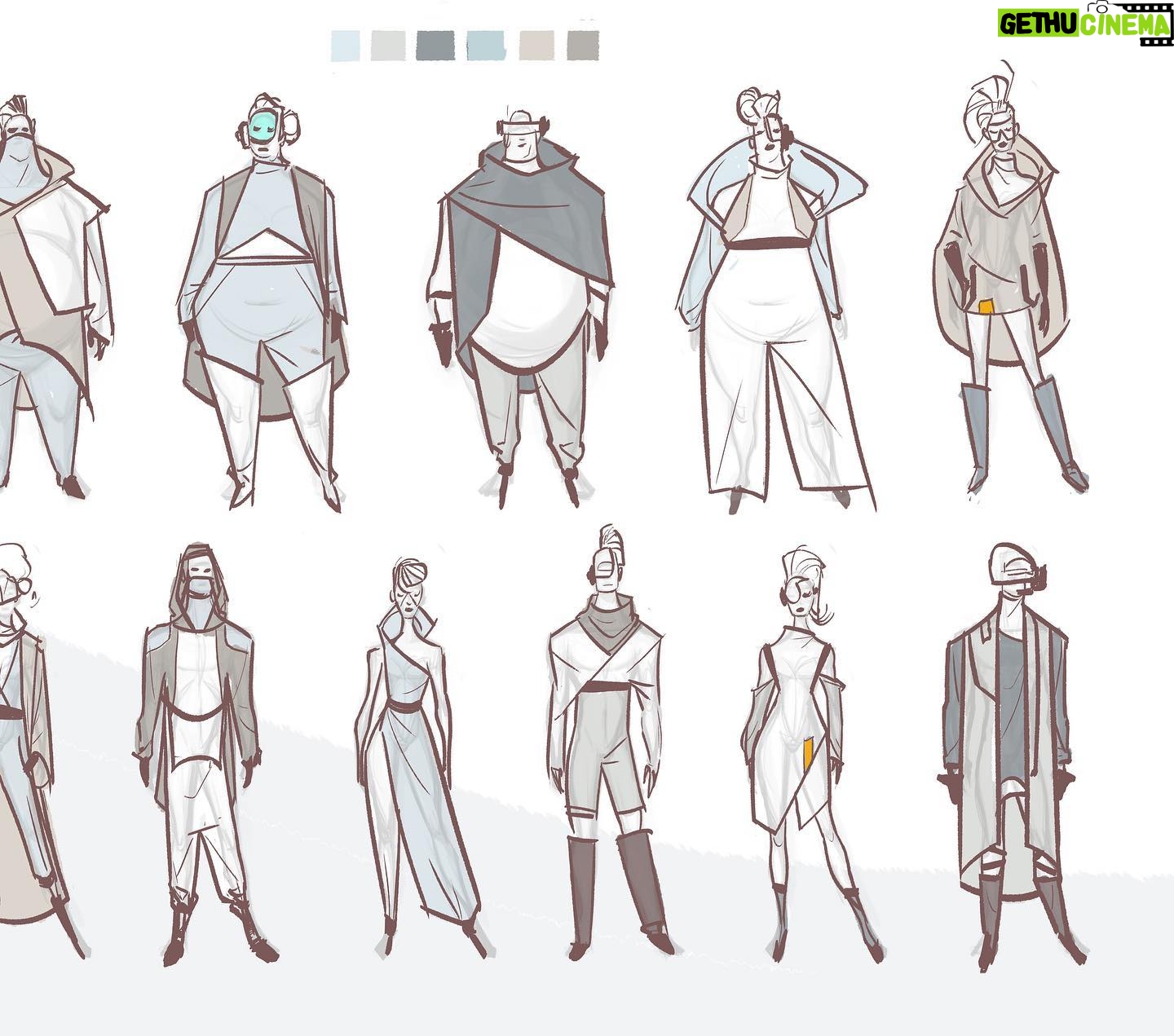 Amanda Jolly - 4.1K Likes - Costumes for 2099’s world! Honestly, this was some of my favorite stuff I did on the project, and I think the film went in a different direction later. Lol. C’est la vie! That’s what posting is for!
I got tasked to come up with a unique clothing style for the people of Nuevo York. When we started, it was very aspirational retro future, so I pulled a ton of my language from old Syd Mead, mid cen architecture, and clothing from the 60’s. I covered a lot of ground from athleisure to work wear to street wear to fancy-pants people. Haha. Super satisfying.
#acrossthespiderverse #spiderverse #spiderverse2099
#characterdesign #costumedesign #animation #spiderverseart
