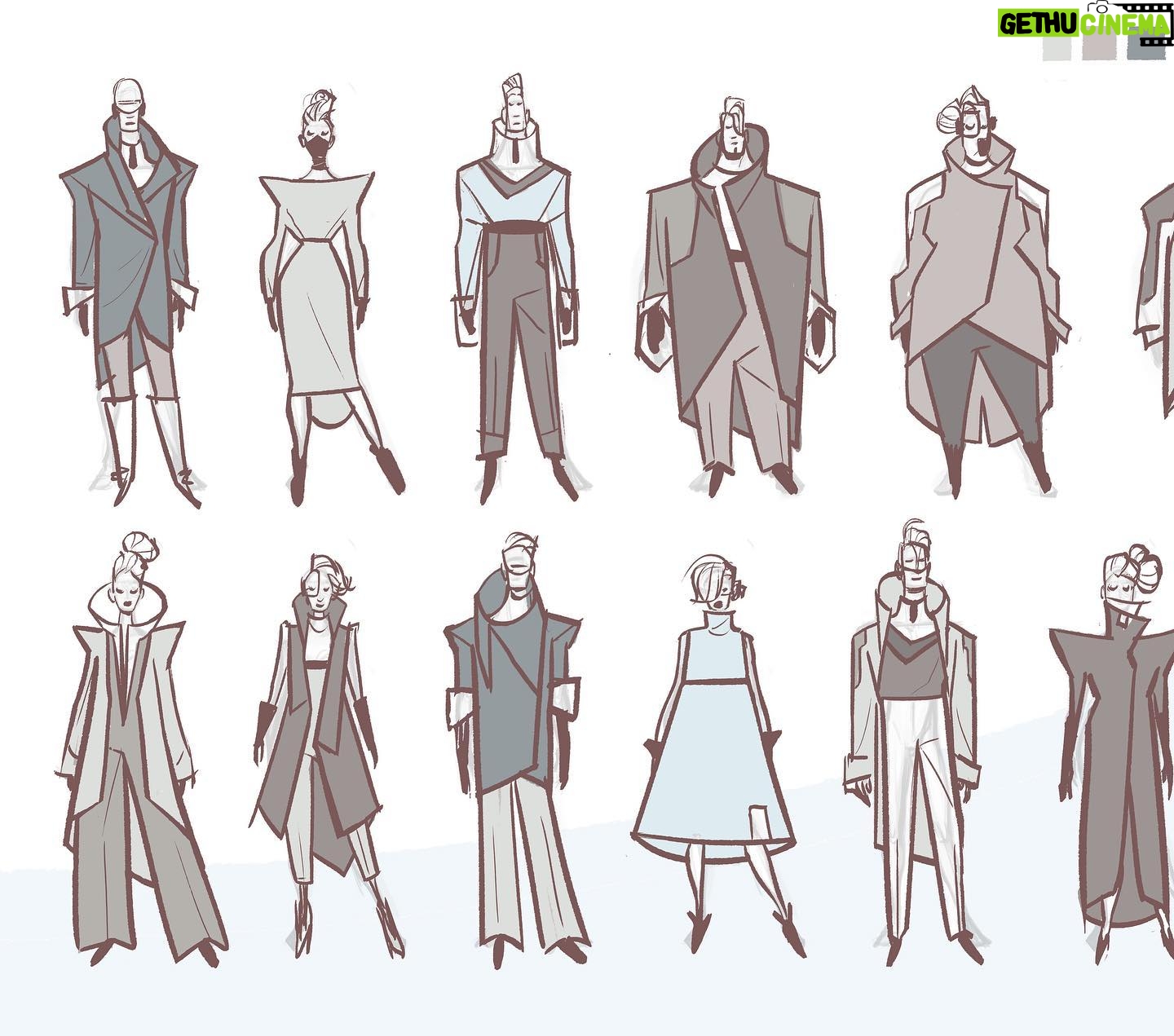 Amanda Jolly - 4.1K Likes - Costumes for 2099’s world! Honestly, this was some of my favorite stuff I did on the project, and I think the film went in a different direction later. Lol. C’est la vie! That’s what posting is for!
I got tasked to come up with a unique clothing style for the people of Nuevo York. When we started, it was very aspirational retro future, so I pulled a ton of my language from old Syd Mead, mid cen architecture, and clothing from the 60’s. I covered a lot of ground from athleisure to work wear to street wear to fancy-pants people. Haha. Super satisfying.
#acrossthespiderverse #spiderverse #spiderverse2099
#characterdesign #costumedesign #animation #spiderverseart