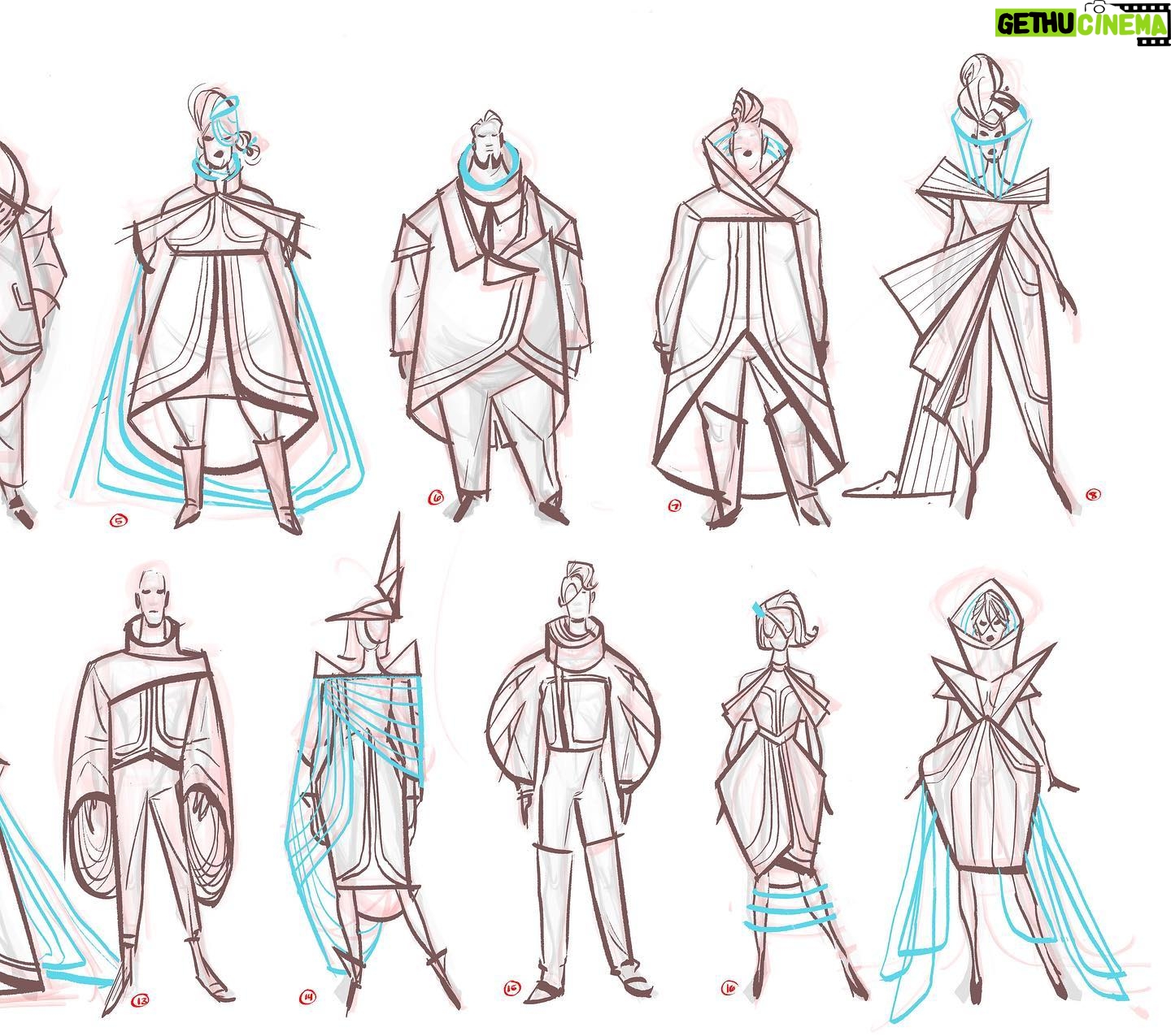 Amanda Jolly - 4.1K Likes - Costumes for 2099’s world! Honestly, this was some of my favorite stuff I did on the project, and I think the film went in a different direction later. Lol. C’est la vie! That’s what posting is for!
I got tasked to come up with a unique clothing style for the people of Nuevo York. When we started, it was very aspirational retro future, so I pulled a ton of my language from old Syd Mead, mid cen architecture, and clothing from the 60’s. I covered a lot of ground from athleisure to work wear to street wear to fancy-pants people. Haha. Super satisfying.
#acrossthespiderverse #spiderverse #spiderverse2099
#characterdesign #costumedesign #animation #spiderverseart