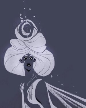 Amanda Jolly Instagram - Moon Maiden
.
.
.
Trying to get back into the swing of things. 
#drawcember